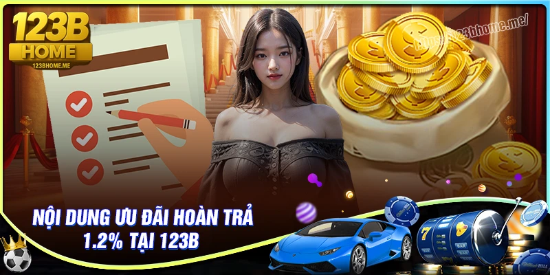 Chi tiết nội dung của chương trình hoàn trả 1.2% tại 123B